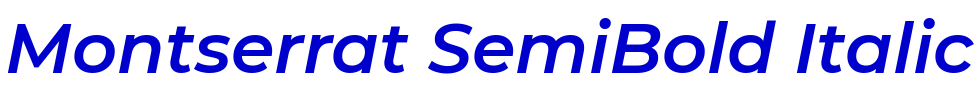 Montserrat SemiBold Italic フォント